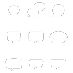 Set of speech bubbles