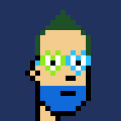 Pixelated Male Character with generative AI