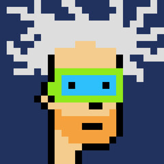 Pixelated people avatar with generative AI