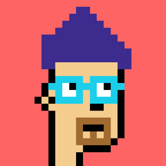 Pixelated people avatar with generative AI