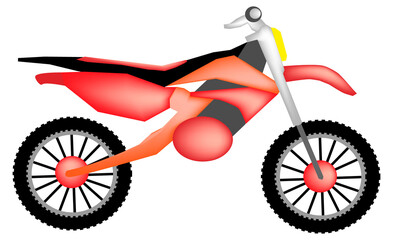 Sport Bike or Sport Motorcycle in Red Color.