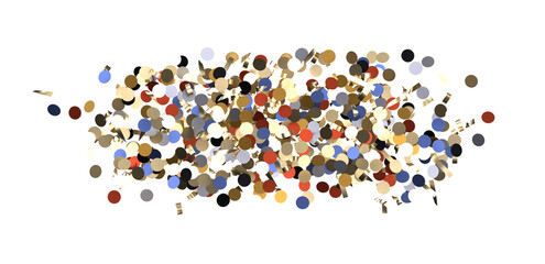  Colorful confetti on white background