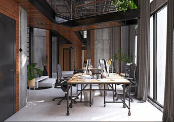 Loft style modern office