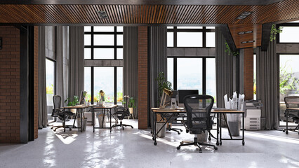 Loft style modern office
