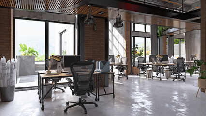 Loft style modern office
