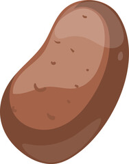 Potato color icon. Cooking ingredient. Raw vegetable