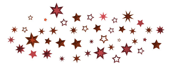 golden stars - in red