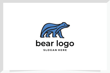 Creative Polar Bear Logo. Editable. Unique