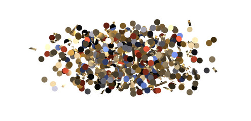  Colorful confetti on white background