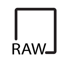RAW Format file document icon 