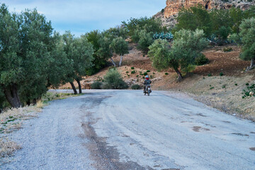 Motorcycle in the mountains
