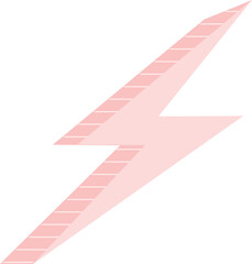 linear and solid ray. vecotrial and pink illustration. Without background. Cartoon