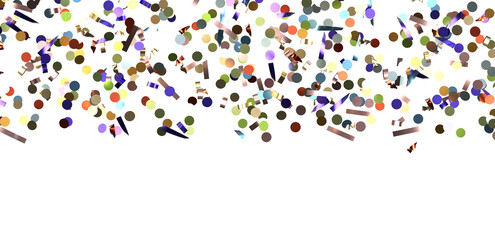  Colorful confetti on white background