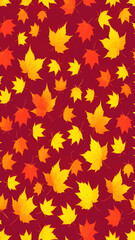 autumnal background of maple leaves