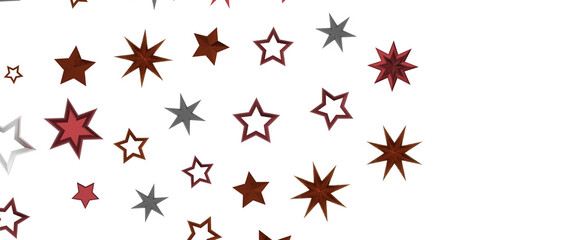 Festive christmas card. Isolated illustration white background. - in red