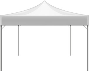 Outdoor event tent mockup. White blank shade