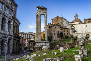 Ruines dans le centre historique de Rome