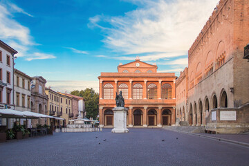 Beautiful view of Piazza Cavour in Rimini, Italy
