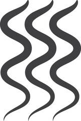 Naklejka premium Calligraphic black waves symbol. Decorative vertical lines