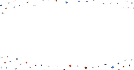 stars confetti on american independence day