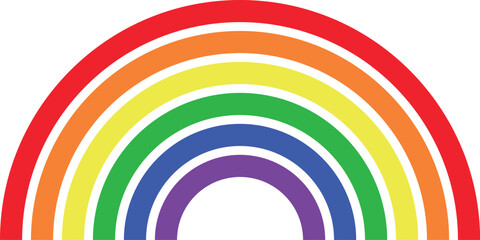 Rainbow shape. Magic fairytale symbol. Miracle sign