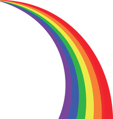 Rainbow curve. Pride symbol. Magic color icon