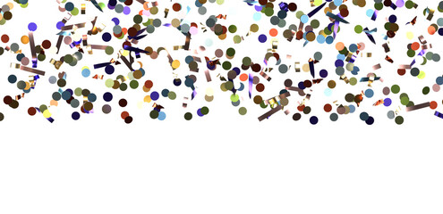  Colorful confetti on white background