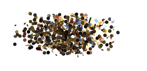  Colorful confetti on white background