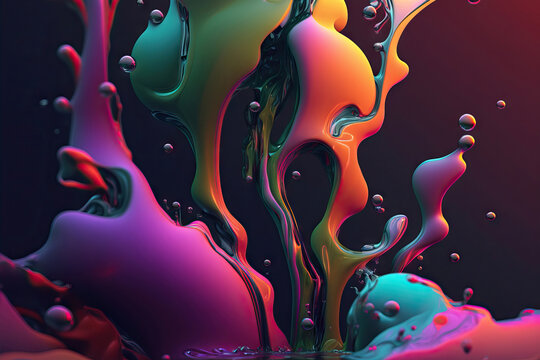 Generative AI illustration of abstract oil