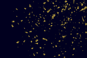Abstract golden confetti. Decorative element. Luxury background for your design.