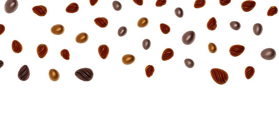 Pile of golden eggs. 3d render illustration.