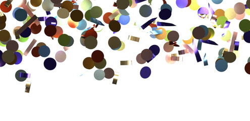 Confetti, paper triangle on the floor, fancy, colorful, celebration party