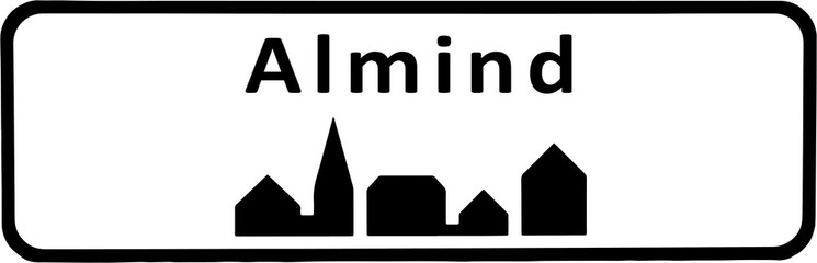 City sign of Almind