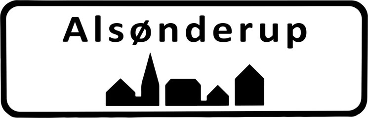 City sign of Alsønderup