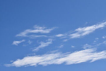 Blue Sky with White Clouds - obrazy, fototapety, plakaty