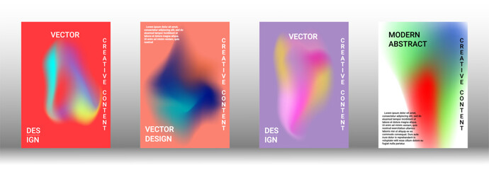 Artistic covers design. Creative fluid colors backgrounds. Set of abstract covers