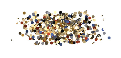  Colorful confetti on white background
