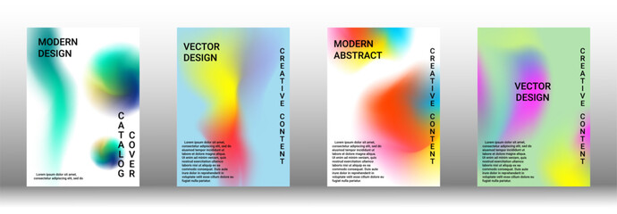 Artistic covers design. Creative fluid colors backgrounds. Set of abstract covers