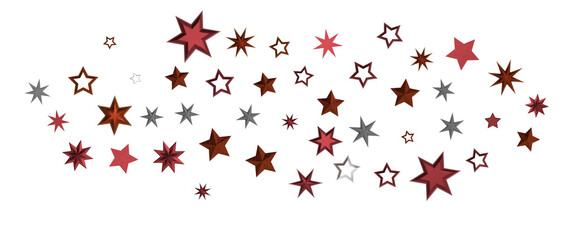 Festive christmas card. Isolated illustration white background. - in red