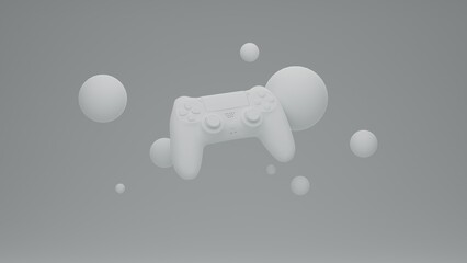 Console controller white 3d illustration