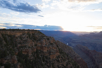 Fototapeta na wymiar Views from the South Rim into the Grand Canyon National Park, Arizona