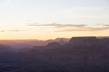 Fototapeta na wymiar Sunset over the Grand Canyon National Park, Arizona