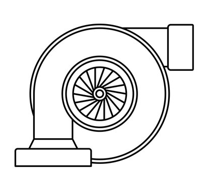 recommend clip art: Centrifugal compressor contour illustration