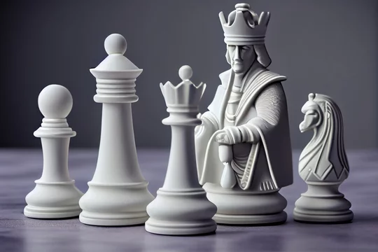 Chess queen on chessboard AI Generated 24118842 Stock Photo at