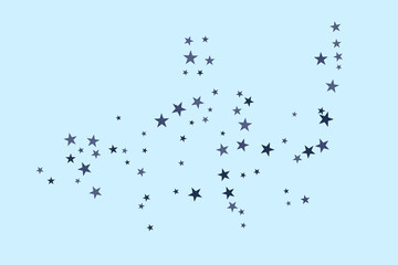 Star confetti. Abstract casual confetti background. Bright design pattern.