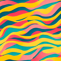 Abstract snake animal design seamless pattern. Striped colorful summer background. Trendy design, hand drawn style, wavy lines. Modern dynamic print for fashion textile fabric, cloth, home decor