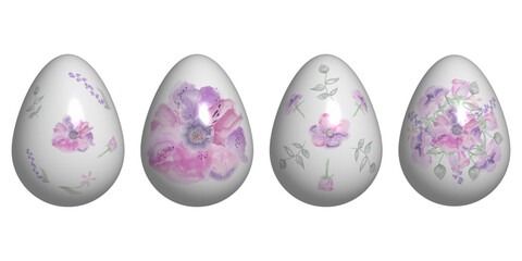 Easter eggs decoupage