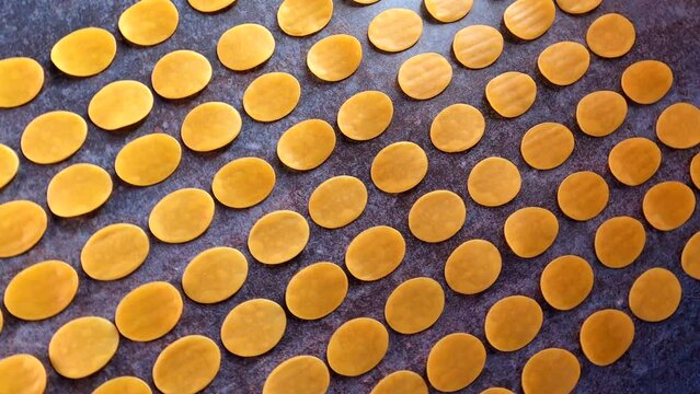 Raw Pani Puri papad Indian traditional snack food