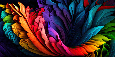 textile art RGB full HD wallpaper, Fullcolor background. Ai generative