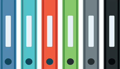 Color binders icon. Document folders. Paper archive